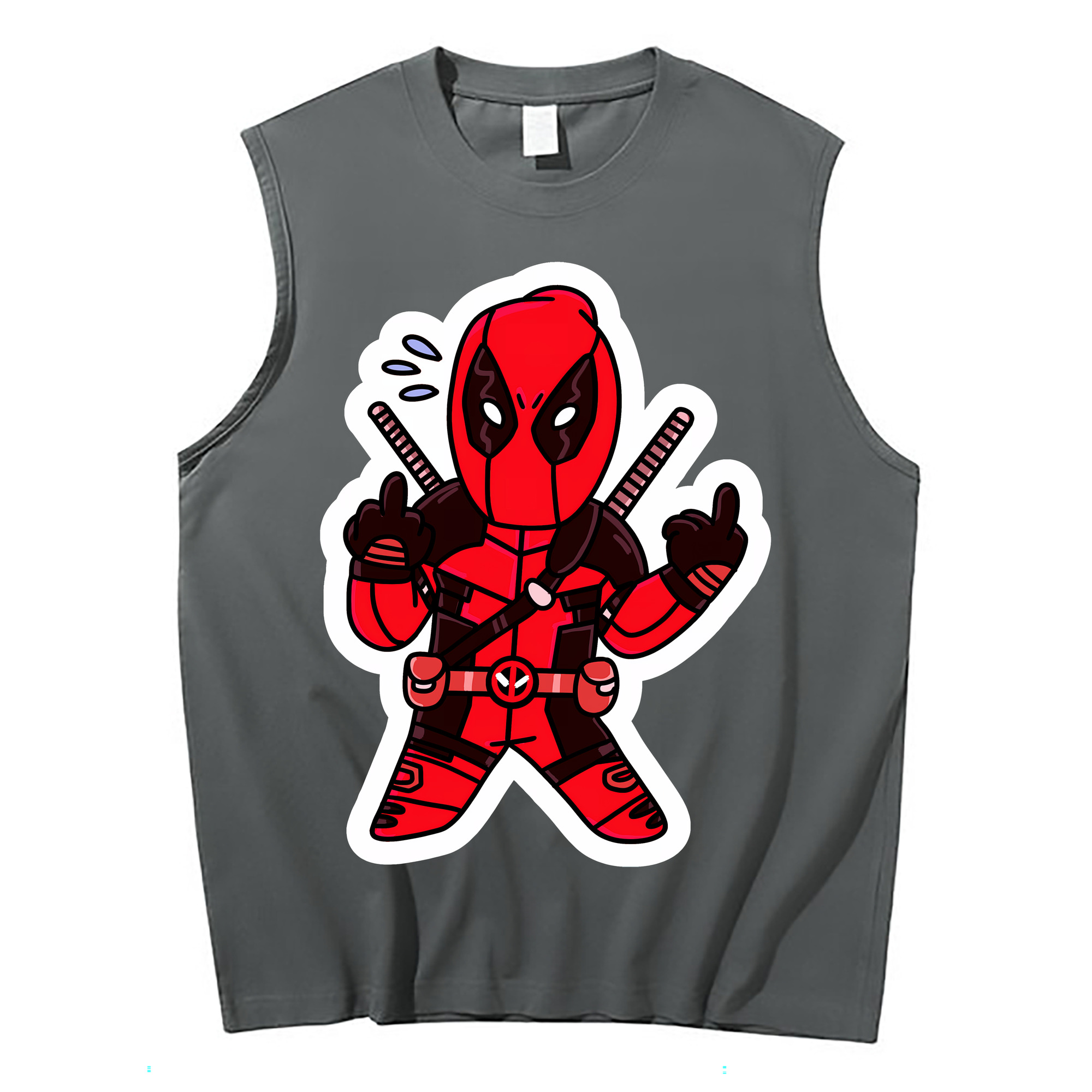 （画像用） Deadpool デッドプール コットン100％タンクトップ（フロントプリント）